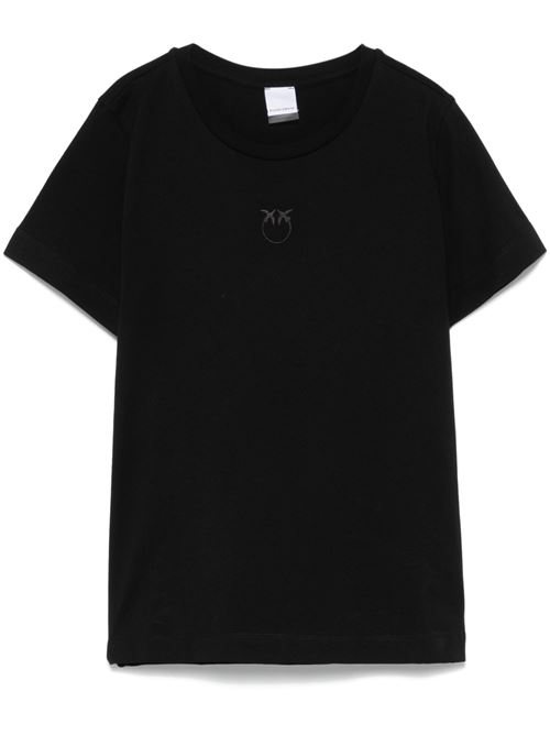 T-shirt con logo in cotone nero PINKO | 100355 A2HNZ99